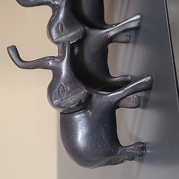 Elephant Metal Card Holders Photo Display Figure Business Card Dining Animal Set - Picture 2 of 4